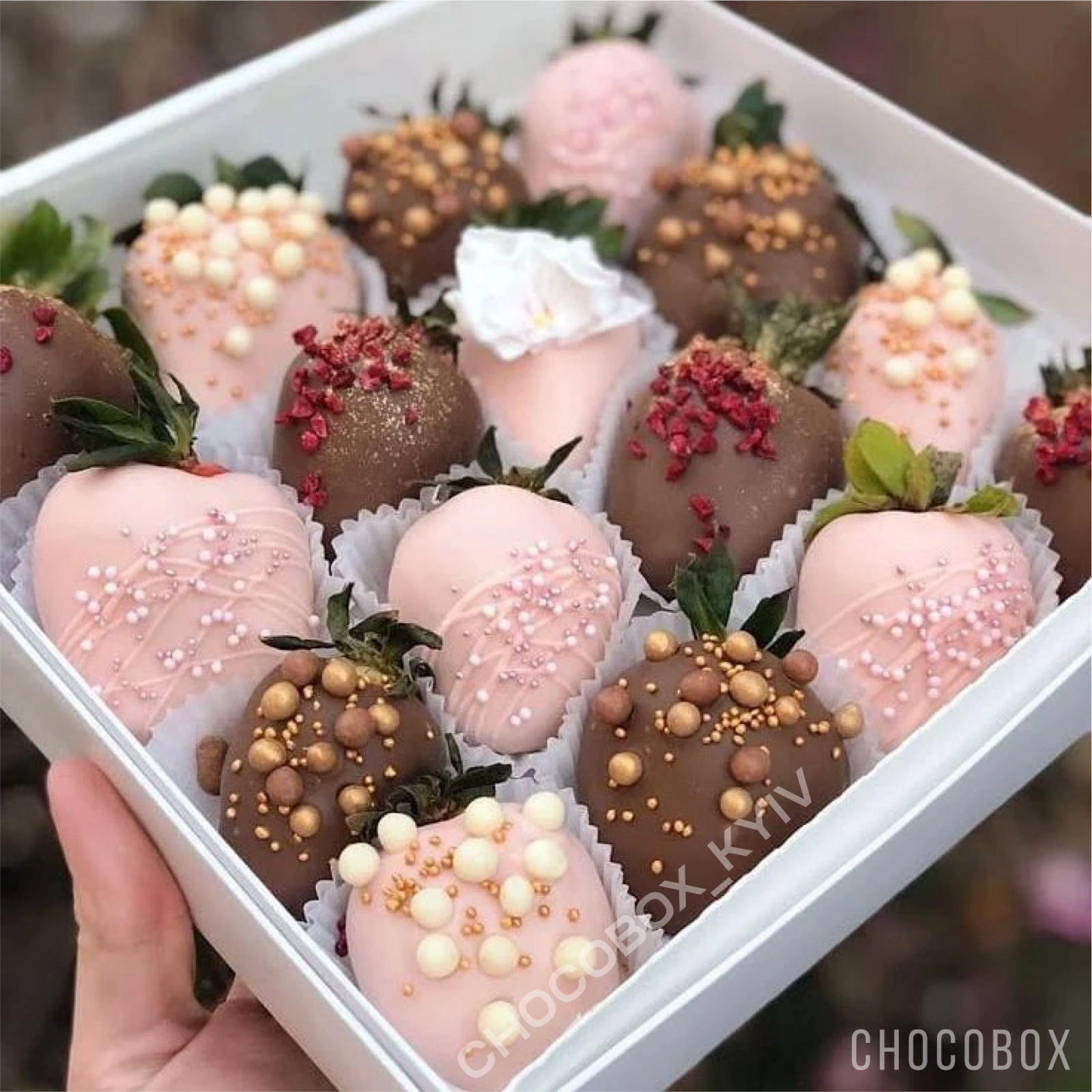 Бокс с клубники в шоколаде