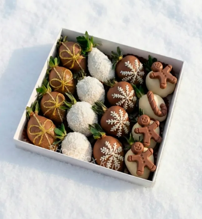 Новорічний бокс з полуницею в шоколаді - CHOCOBOX