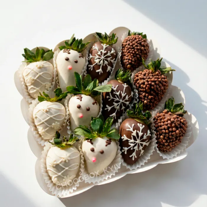 Новорічний бокс з полуницею в шоколаді - CHOCOBOX