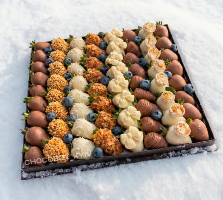 Новорічний бокс з полуницею в шоколаді - CHOCOBOX
