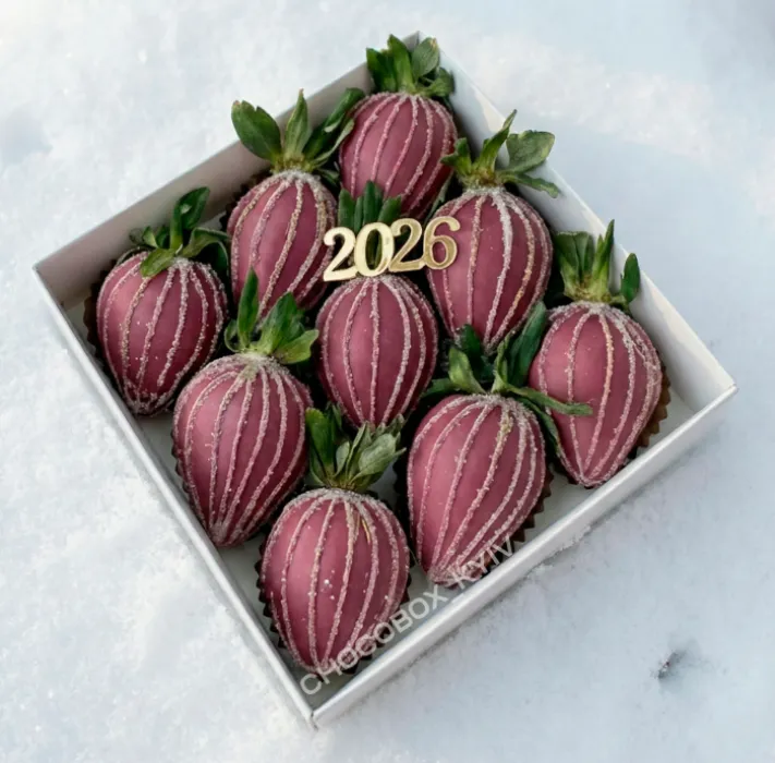 Новорічний бокс з полуницею в шоколаді - CHOCOBOX