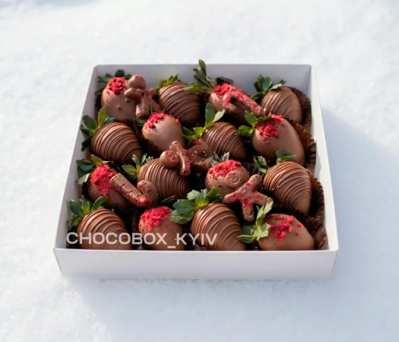 Новорічний бокс з полуницею в шоколаді - CHOCOBOX