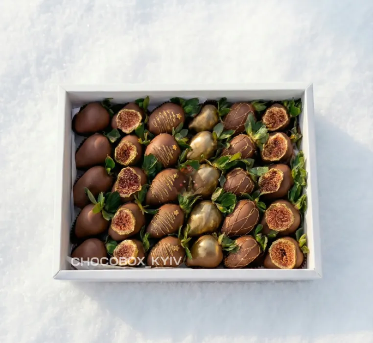 Новорічний бокс з полуницею в шоколаді - CHOCOBOX