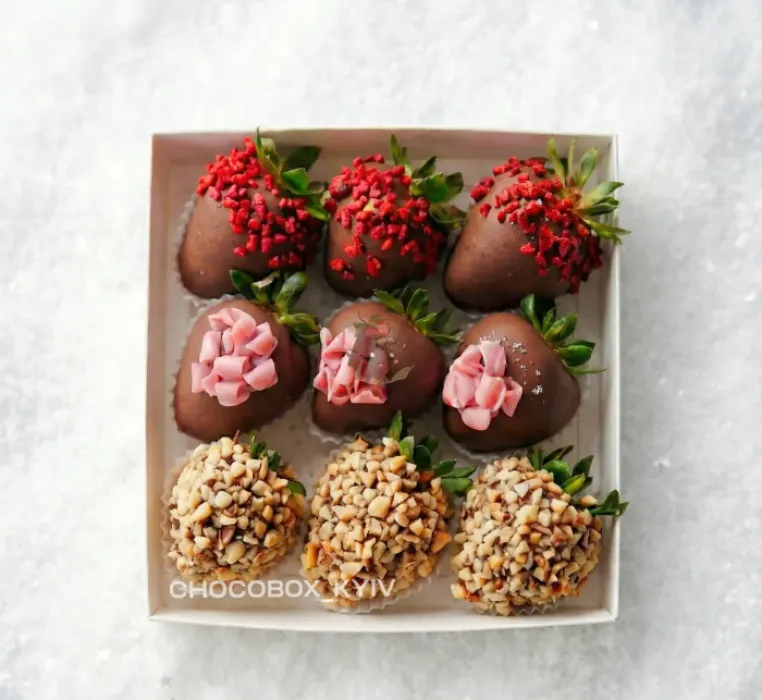 Новорічний бокс з полуницею в шоколаді - CHOCOBOX