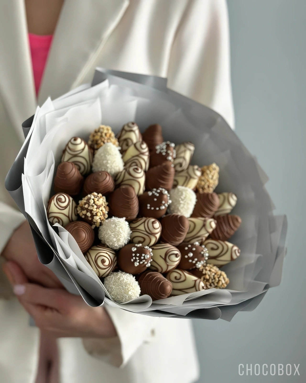 Букет из клубники в шоколаде - CHOCOBOX
