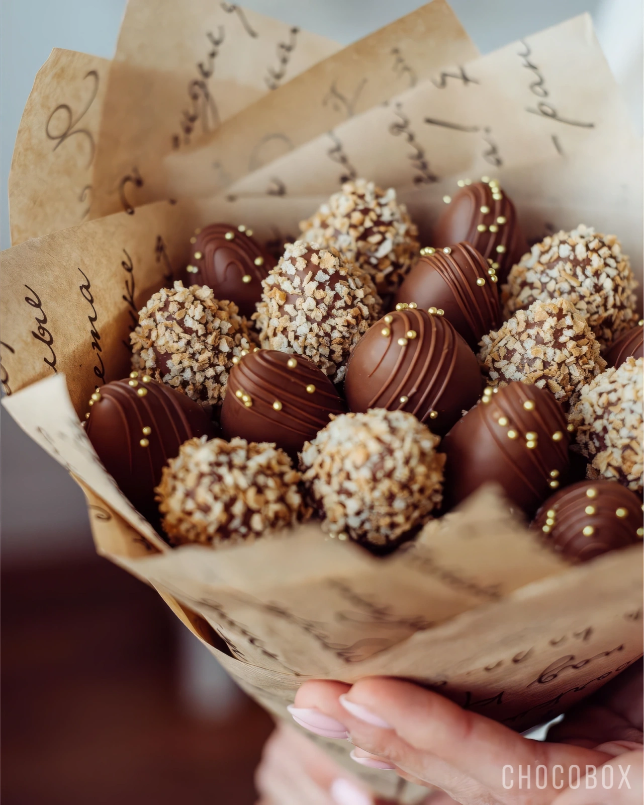 Букет из клубники в шоколаде - CHOCOBOX