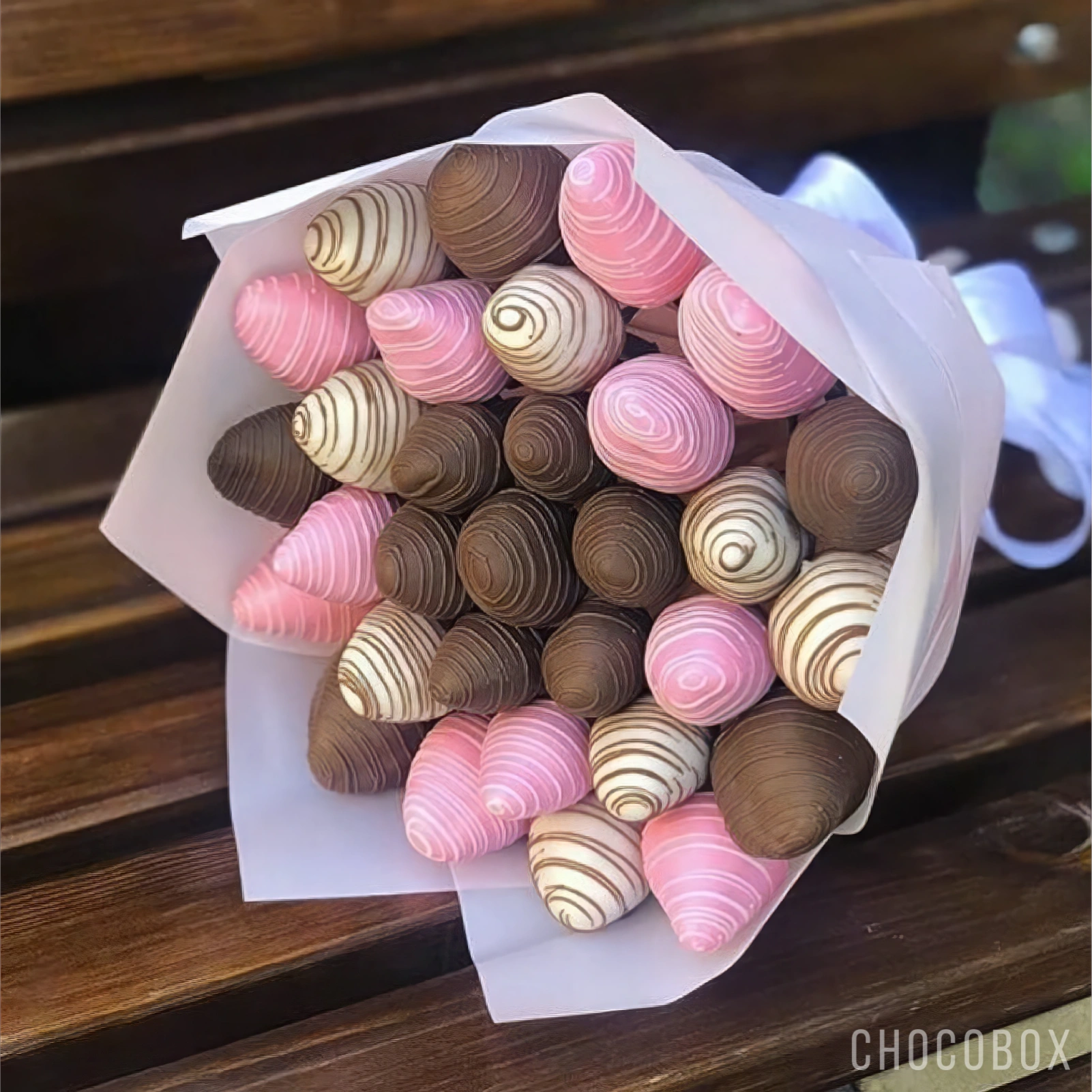 Букет из клубники в шоколаде - CHOCOBOX