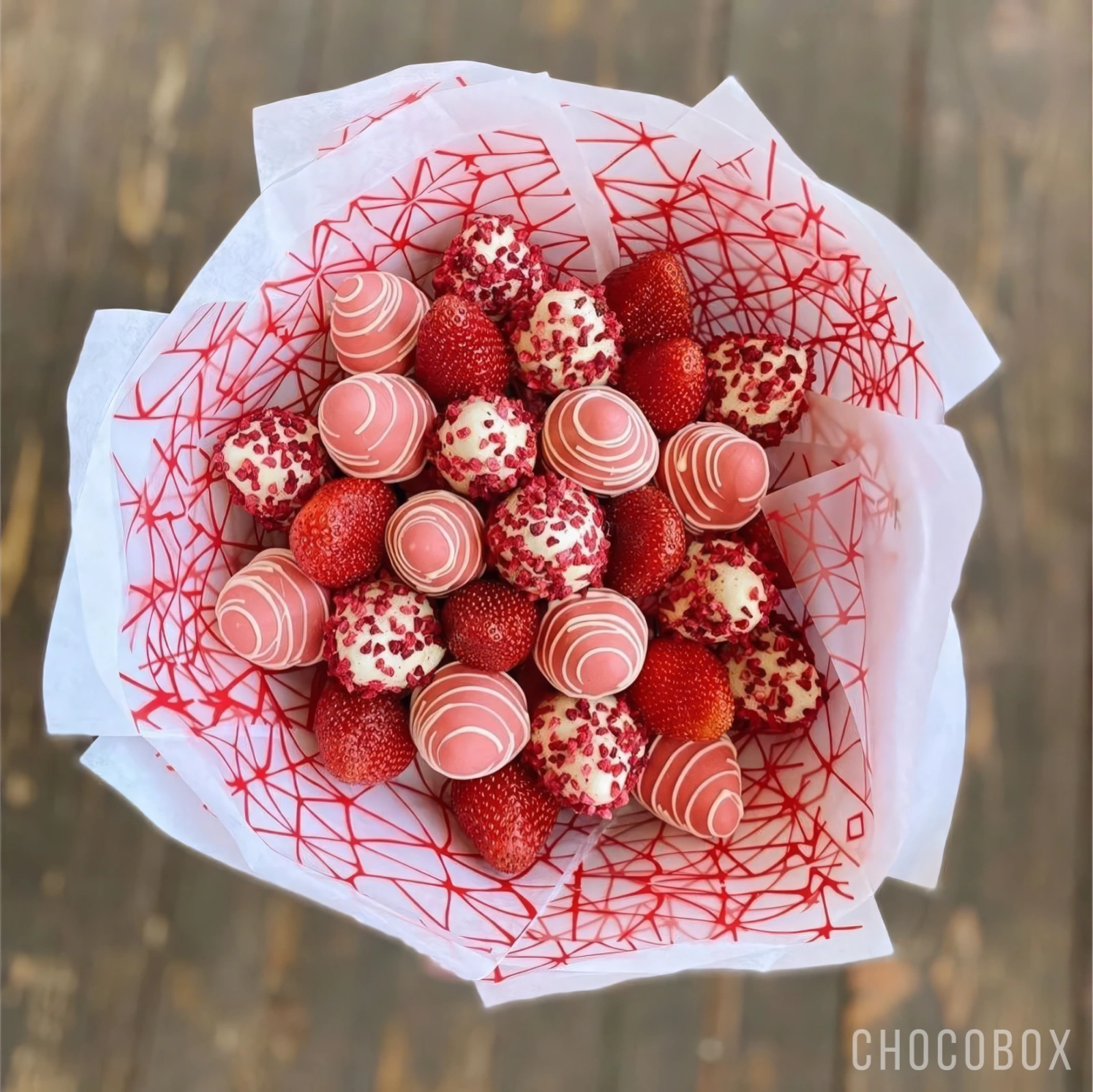 Букет из клубники в шоколаде - CHOCOBOX